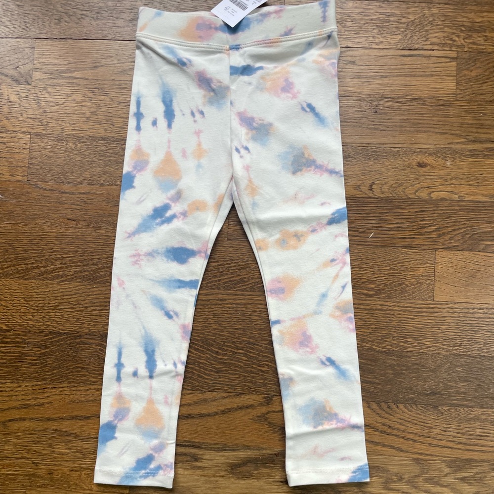 J Crew crewcuts tie dye printed everyday leggings, size 4 NWT
